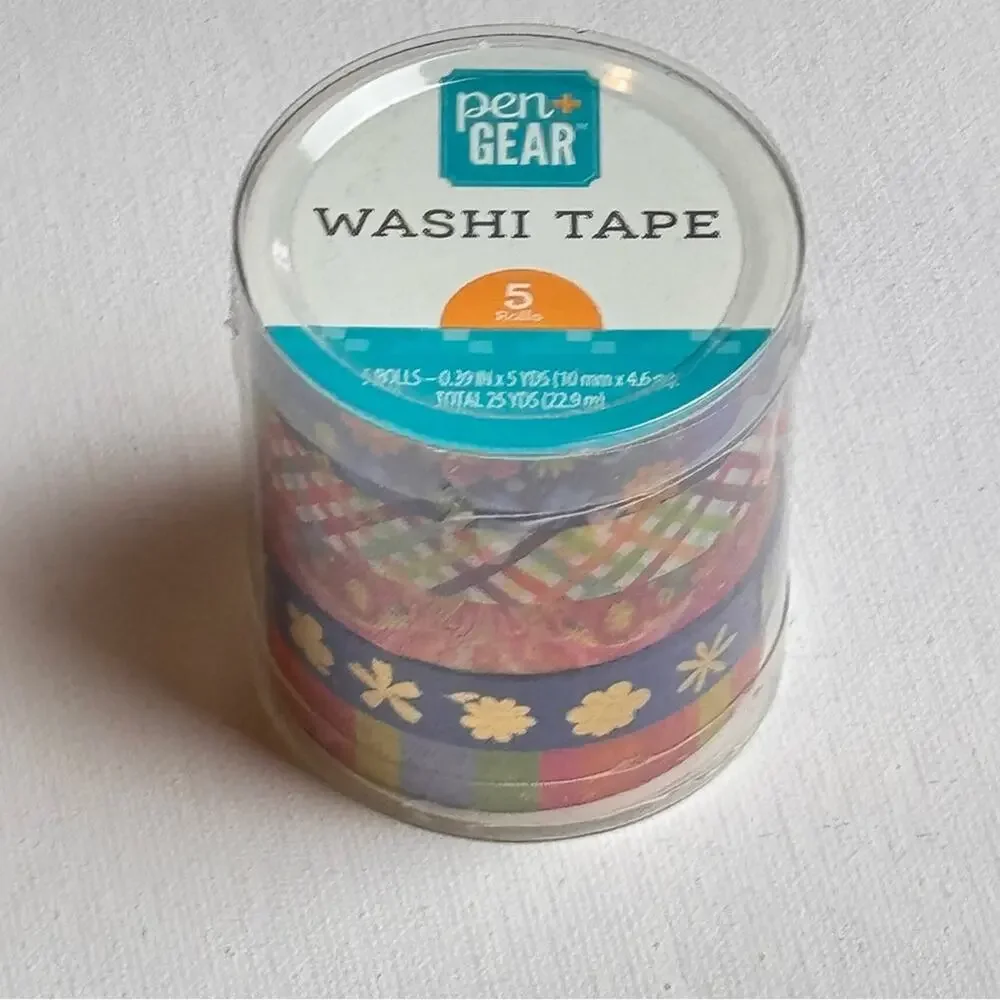 Pen & Gear Washi Five Pack Tape Journal Planner Stationary Craft Accessories